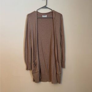 Sm Old Navy Women's Light Brown Open-Front Cardigan